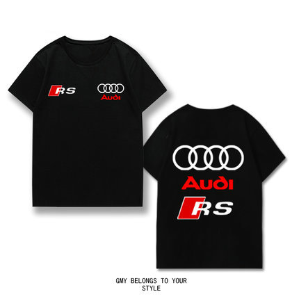 T-shirt Audi RS Imprimé Col Rond Homme Manches Courtes